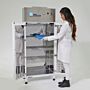 UV Sterilization cabinet with HEPA filtration and mirrored stainless steel interior  |  6081-05B displayed