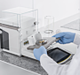Optional Automated Inner Draft Shield for Sartorius Cubis II Ultra Hi-Res Balances designed as a click-in module for easy exchange with removable base plate