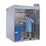 Terra's Powder Containment Room features smooth interior steel panels with radius corners for easy cleaning | 6600-76 displayed