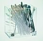 Acrylic Benchtop Swab Holder shown with props  |  4950-87 displayed