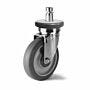 5" nickel or stainless steel swivel or brake stem caster by Eagle Group  |  1372-39  |  1372-40  |  1372-41  |  1372-42 displayed