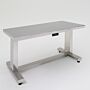 ISO 5 ErgoHeight adjustable tables include heavy-duty stainless steel top and frame for lateral stability and cleanroom compatibility (Shown: 60"W model)  |  3504-02A displayed