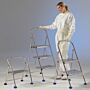 ISO-rated folding step ladders comply with OSHA's Part 1926-1053 safety standards for Type I ladders (250 lb. duty rating)