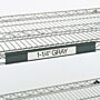 Grey plastic shelf marker for InterMetro carts and shelving  |  1303-52 displayed
