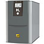 HG Basic PEM Hydrogen Generators by LNI Swissgas with up to 300 cc/min flowrate, 10 bar (145 psi), a 3L tank, and an electrolytic cell with a polymeric membrane  |  7200-PP-02 displayed