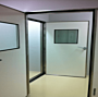 Hygienic Manual GRP Hermetic Sealing Hinged Doors with a smooth gelcoat and stainless steel surround ideal in pharma and healthcare environments  |  6712-06 displayed