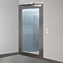 Left hand reverse stainless steel door with full view tempered glass window and automatic opening sensor  |  1999-96-L displayed