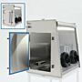 Side access doors allow quick transfer of equipment/materials into a stainless steel glove box (available in many sizes)  |  1685-96-300 displayed