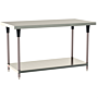 Standard 304 Stainless Steel TableWorx Work Tables with Microban antimicrobial Metroseal Legs and Under Shelf by Metro; additional sizes and mobile options  |  1543-PP-02 displayed