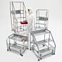 For cleanroom maintenance, ISO 4 BioSafe step stairs and work platforms are non-folding options for ideal maintenance tasks