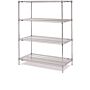 4’ adjustable 304 stainless steel wire shelves with Microban antimicrobial coating and chrome plating