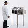 Stainless Steel or Powder-Coated Universal Adjustable Glove Box stands promote easy cleaning and optimal stability for users