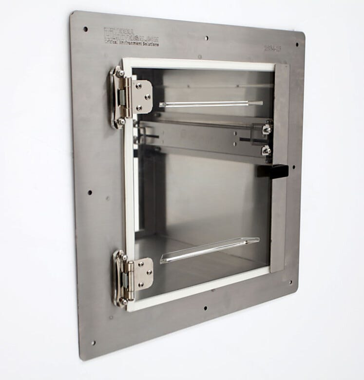 Allows clean transfer of parts in and out of controlled environments (Interlock sold as option) | 2634-42A displayed