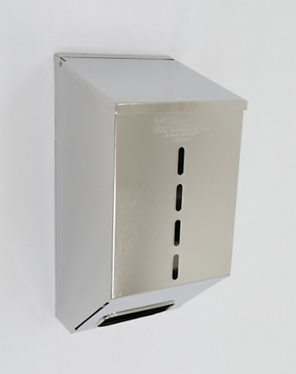 Stainless Steel Wall Mounted 1 Chamber Glove Dispenser  |  4952-80-2 displayed