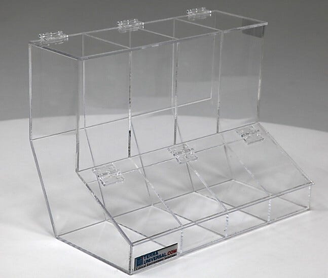 Acrylic Multi-Chamber Dispenser | 4005-51 displayed