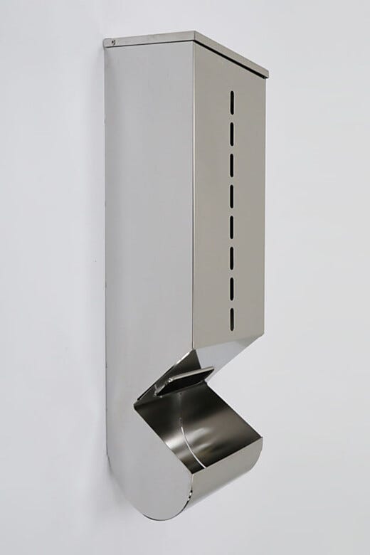 Stainless Steel 1 Chamber Wall Mounted Glove Dispenser | 4952-34-2-316 displayed