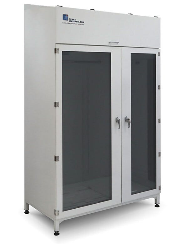 Large Steel Sloped Top Storage Cabinet wtih SDPVC Doors | 4101-20E-HD-220 displayed