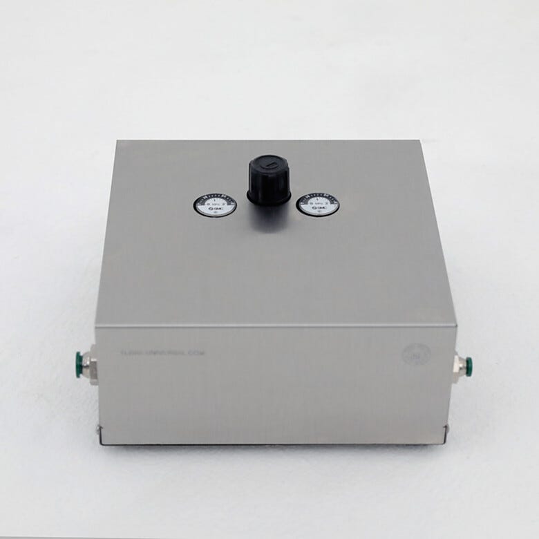Pressure booster regulator module; connects between nitrogen generator and gas cylinder; adjustable pressure increase 2x-4x; 10