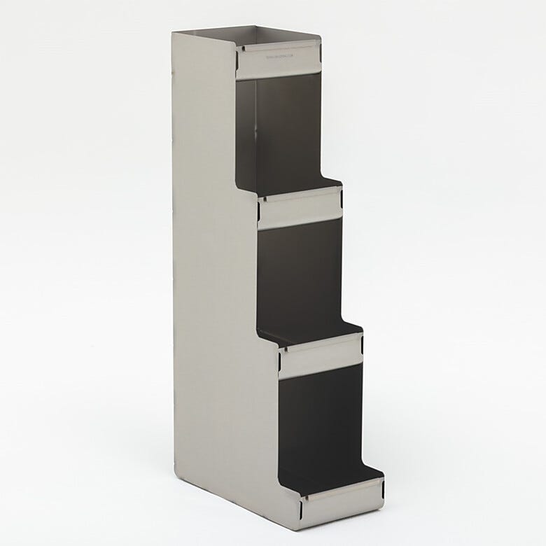 4 compartment benchtop dispenser is suitable for hygenic cleanroom storage   |  4951-56 displayed