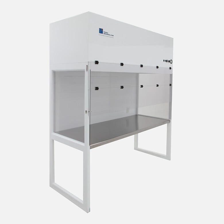 ValuLine® Vertical Laminar Flow Station with powder-coated finish and integrated stainless steel work surface | 2001-70 displayed