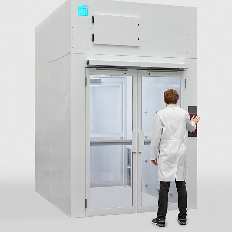 Automatic double doors facilitate pallet movement through while maintaining ISO air integrity | 6010-80A displayed