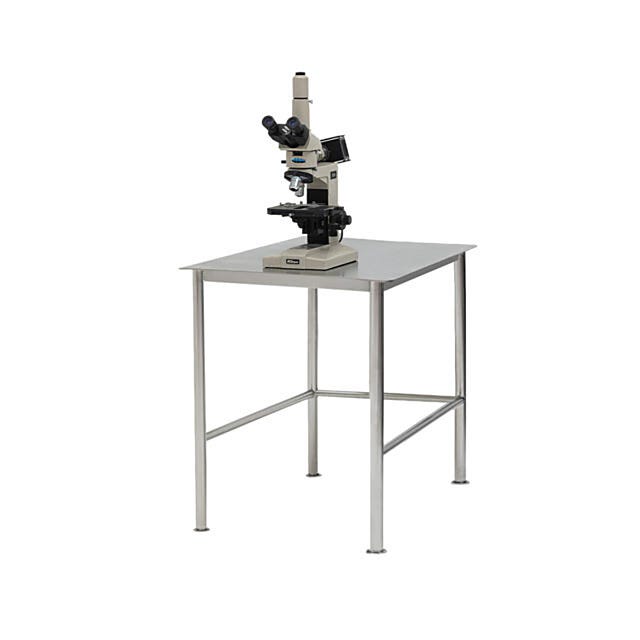 BioSafe® stainless steel workstation with round tube legs and 5mm solid top worksurface | 9605-58 displayed