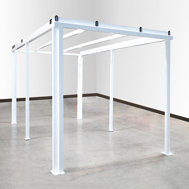 Heavy-duty powder-coated steel frames on softwall cleanrooms create rigid free-standing structures | 6600-60 displayed