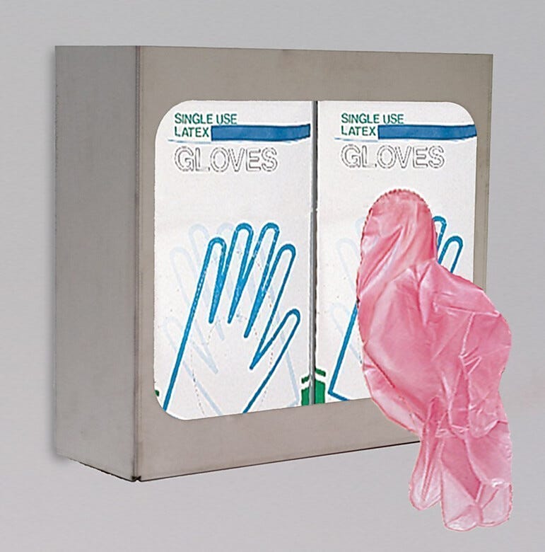 2 Box Mediuim Stainless Steel Glove Box Holder  |  4951-54-2-316 displayed