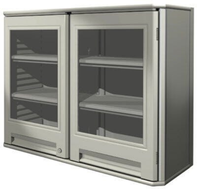 Feature a rugged aluminum internal frame, dent-resistant polymer shell, clear doors, adjustable shelves | 1306-88 displayed