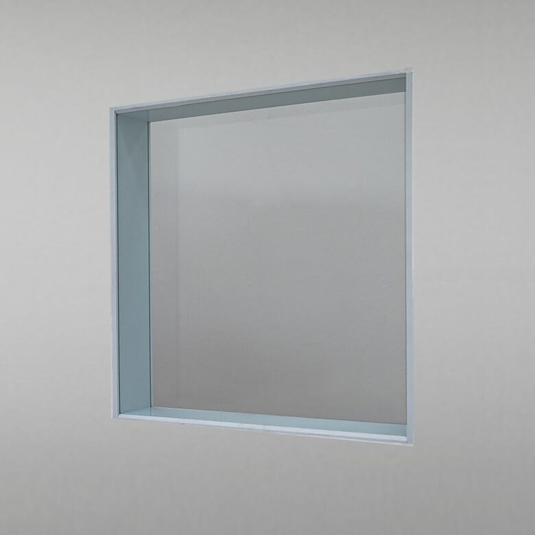 A flush-mount, tempered glass window with polypropylene frame.  |  6603-32-0904 displayed