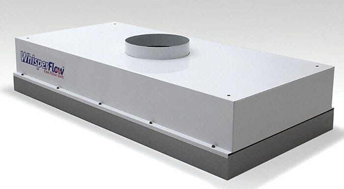 Ducted terminal diffuser provides uniform flow of HEPA-filtered air to an enclosure (requires remote air handler) | 6601-24-HD displayed