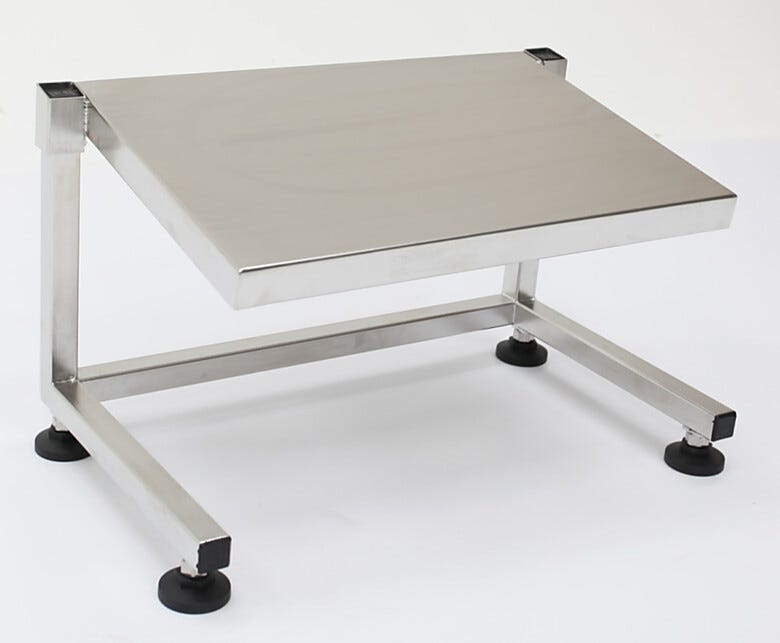 BioSafe® Foot Rest offers all-stainless-steel construction, height adjustability, and non-shedding leveling feet | 2803-90 displayed