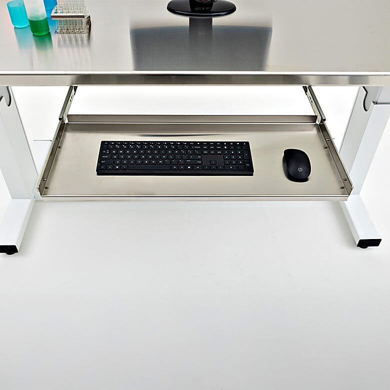 Compatible with fixed and adjustable-height tables for ergonomic workstation flexibility  |  1528-73-2 displayed