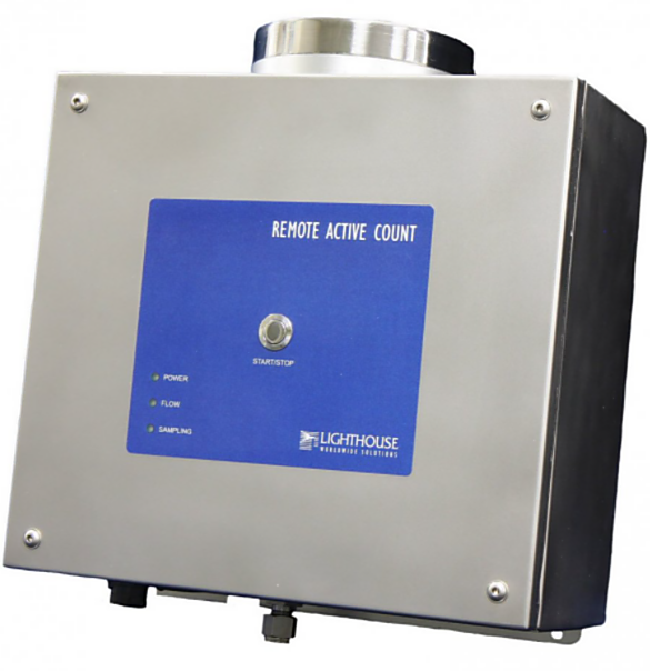 Microbial viable air sampler with an integrated vacuum system for cGMP and ISO-14698 compliance for use in critical aseptic manufacturing environments | 1510-64 displayed