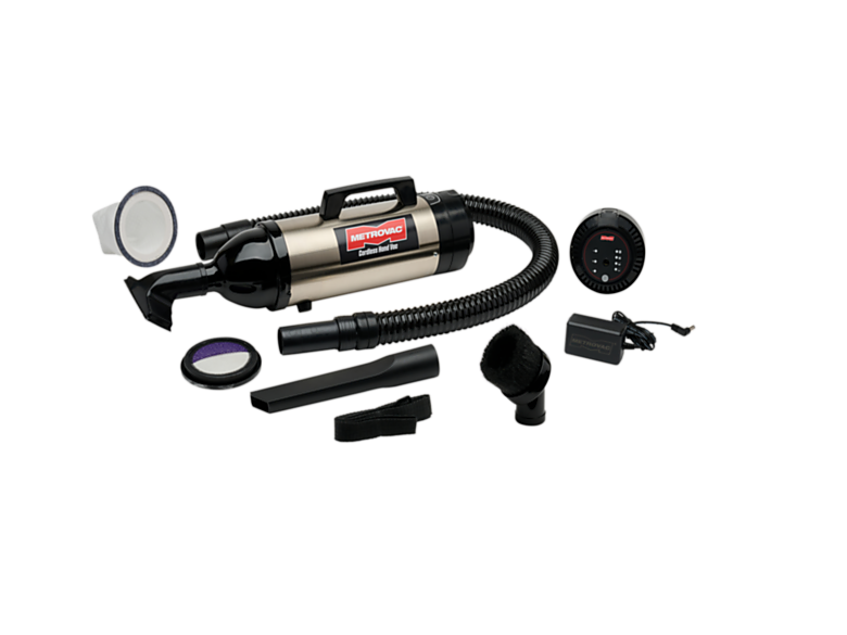 Complete CHV-S6 Deluxe Cordless Evolution Hand Vac kit with vacuum, hose, and various attachments  |  1009-02 displayed