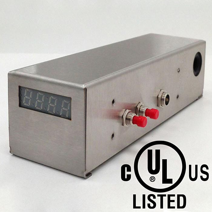Smart® Module with LED display and gas inlet automatically monitors and maintains low-RH set point to conserve nitrogen | 1911-30B-VL displayed