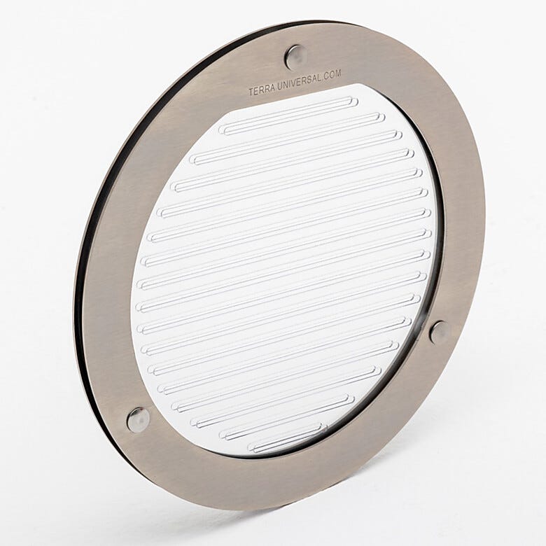 Cleanroom talk-through with stainless steel frame includes overlapping mylar 