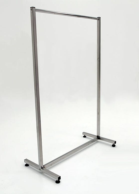 Stainless Steel Sliding Position ISO 5 Garment Storage Rack | 9230-00 displayed