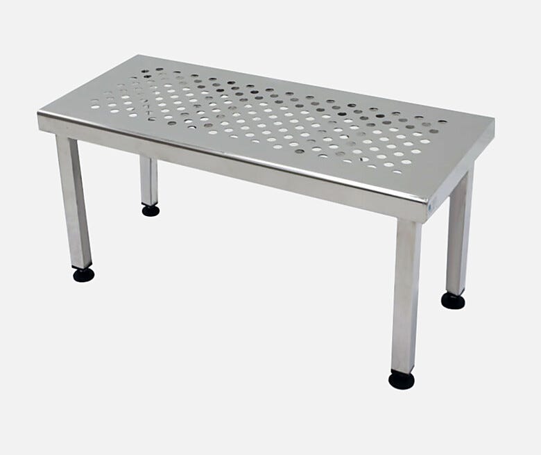 UltraClean Perforated Top Gowning Bench Cleanroom-compliant, aseptic benches for ISO-rated gowning rooms  |  1540-10 displayed