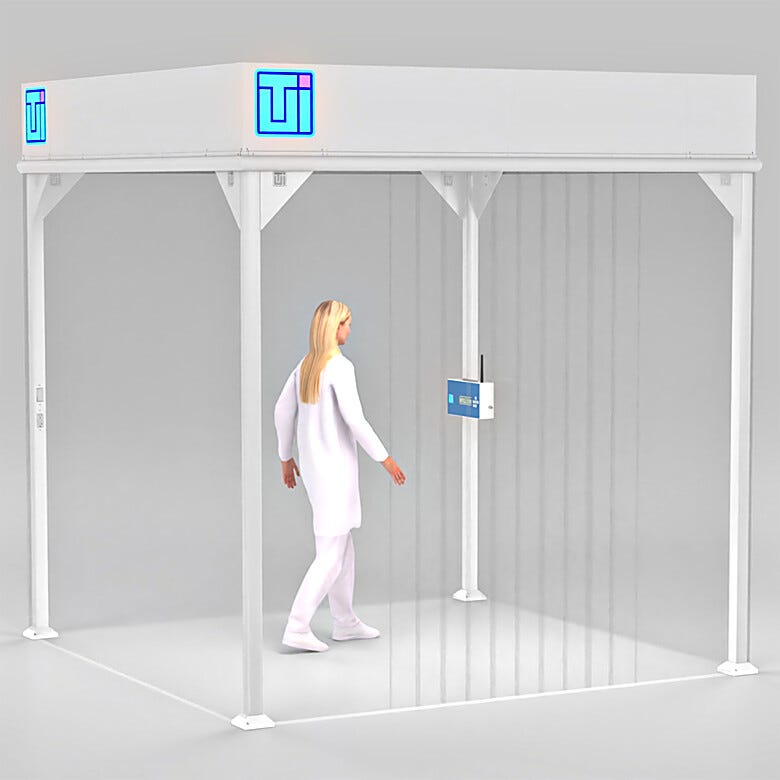 ValuLine® softwall modular cleanrooms make contamination control accessible and affordable, adapting to virtually any facility layout  |  6600-66A-VL-0808 displayed