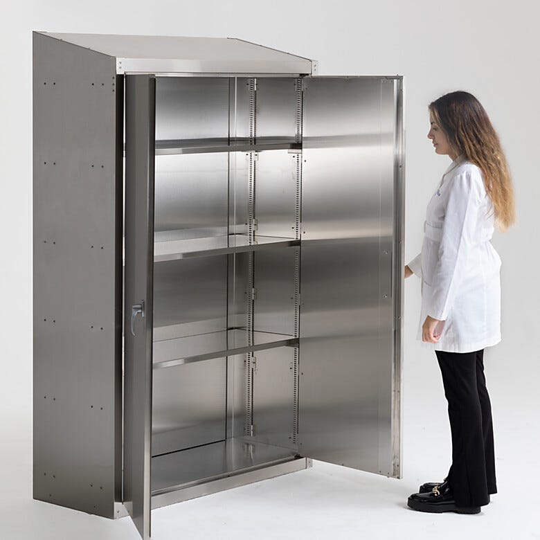 ValuLine® double door cabinet works perfectly for general storage areas, labs, stockroom, and more | 6012-01 displayed