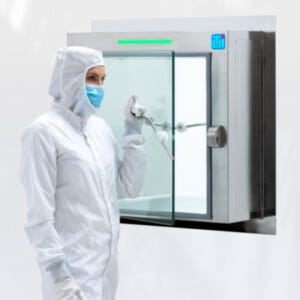 Smart® BioSafe® CleanMount® Pass-Through Chambers with Frameless Glass Doors
