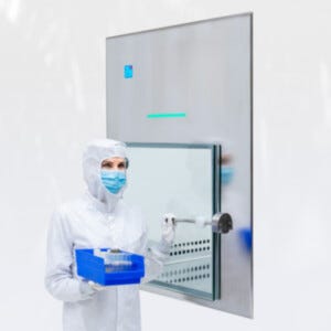 Smart® BioSafe® CleanMount® Pass-Throughs with Recirculating HEPA/ULPA Filtration and Frameless Glass Doors
