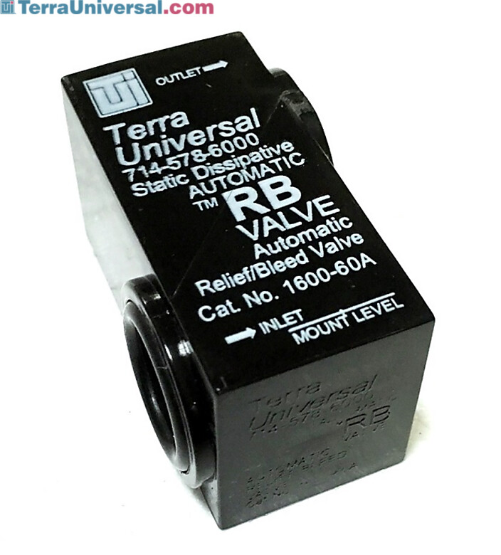 One way-valve continuously bleeds gas to relieve pressure and release moisture-laden air  |  1600-60A displayed