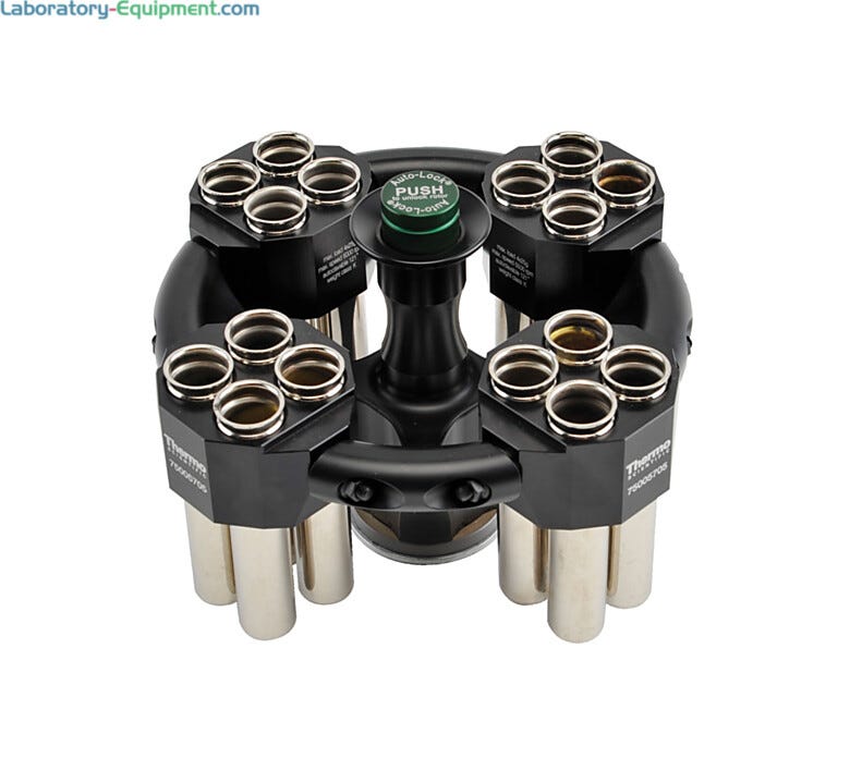 Allows all of the samples to swing outwards as the centrifuge is spun. | 1717-11 displayed