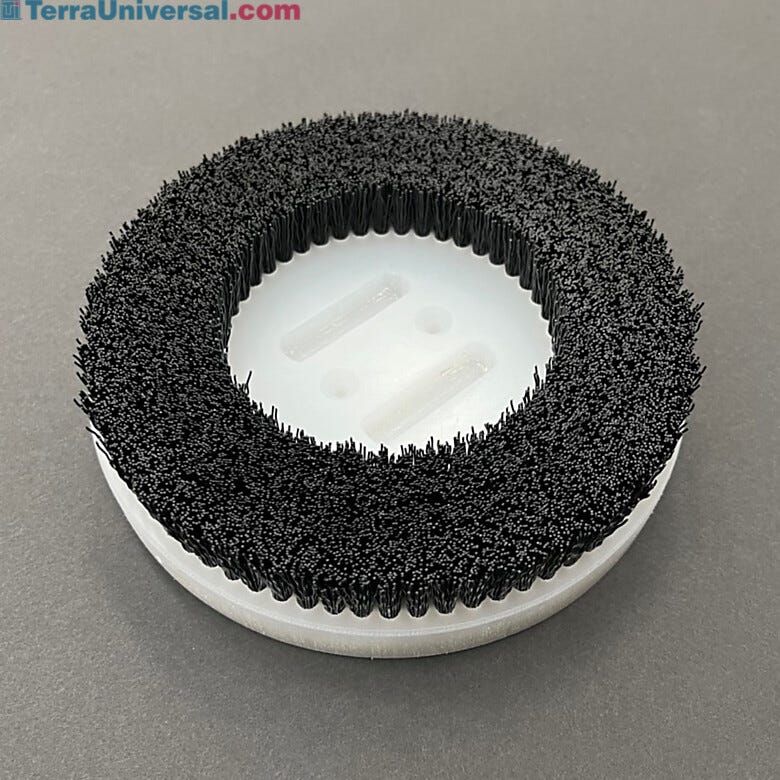 Brush; Rotary. Bottom Disc, for Motorized Shoe Cleaner 1884-14 | 1884-07 displayed