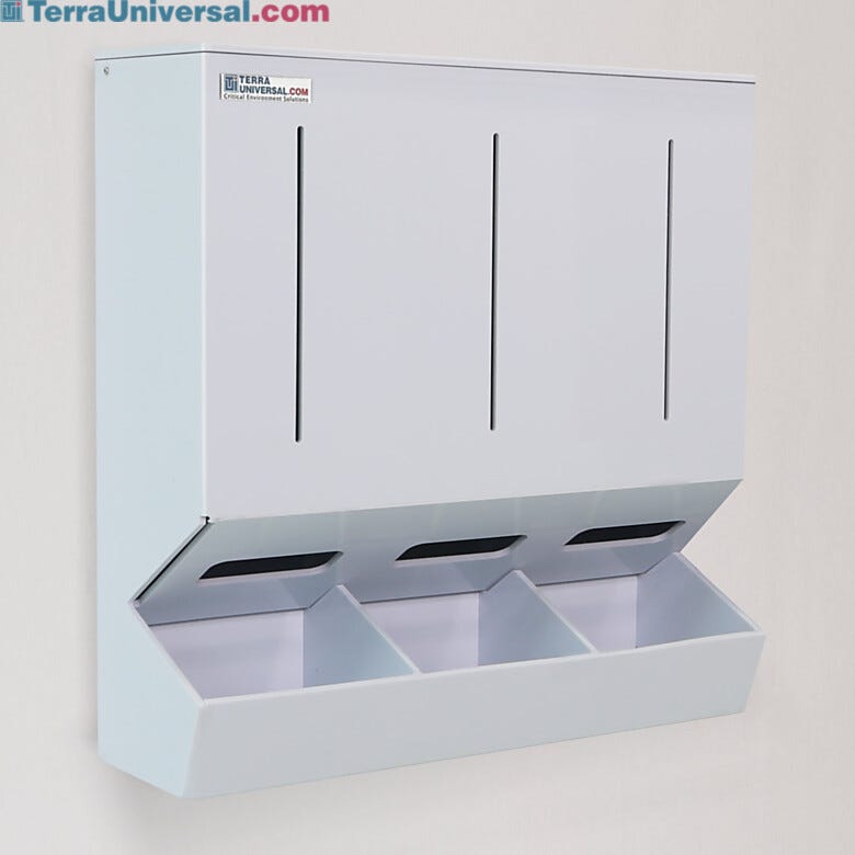 Dispensers allow easy access to well-organized supplies as well as an easy open top for replenishing.  |  4952-13A displayed