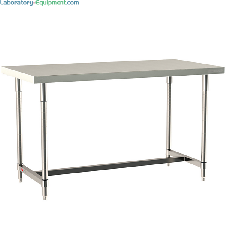 316 Stainless Steel TableWorx Work Tables with 304 SS Legs and I-Frame by Metro ideal in cleanrooms and biopharma applications; sizes and mobile options