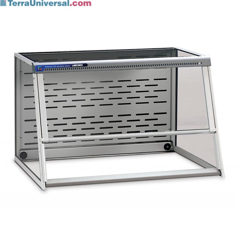 XPert Balance Enclosure from Labconco, shown with Guardian 1000 Digital Airflow Monitor | 3644-50 displayed
