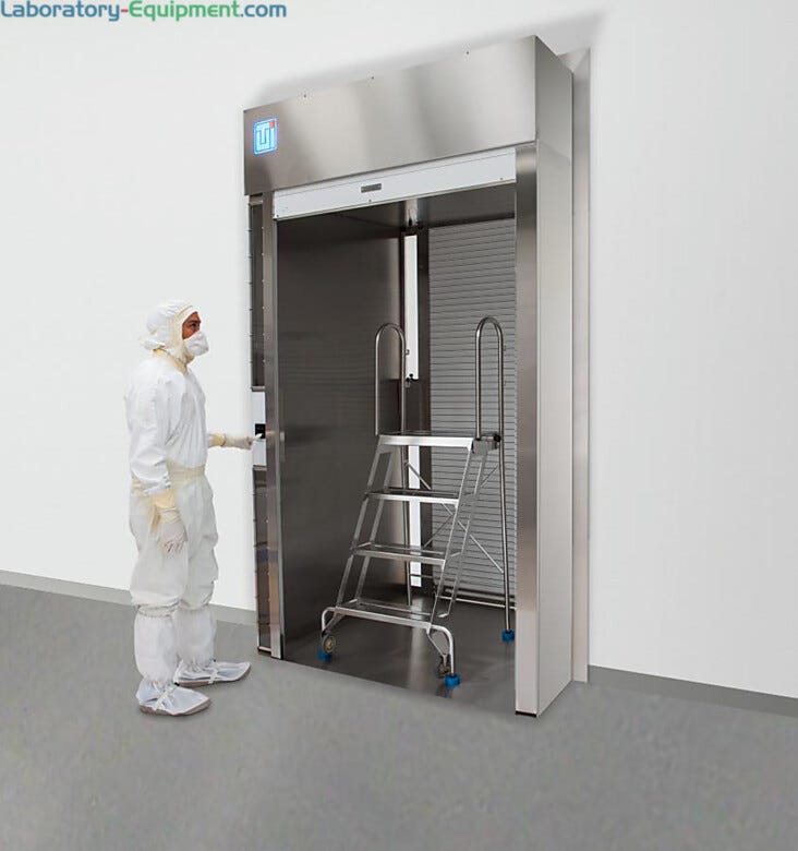 Saves valuable cleanroom floor space and features an electronic interlock.  |  6705-30C displayed